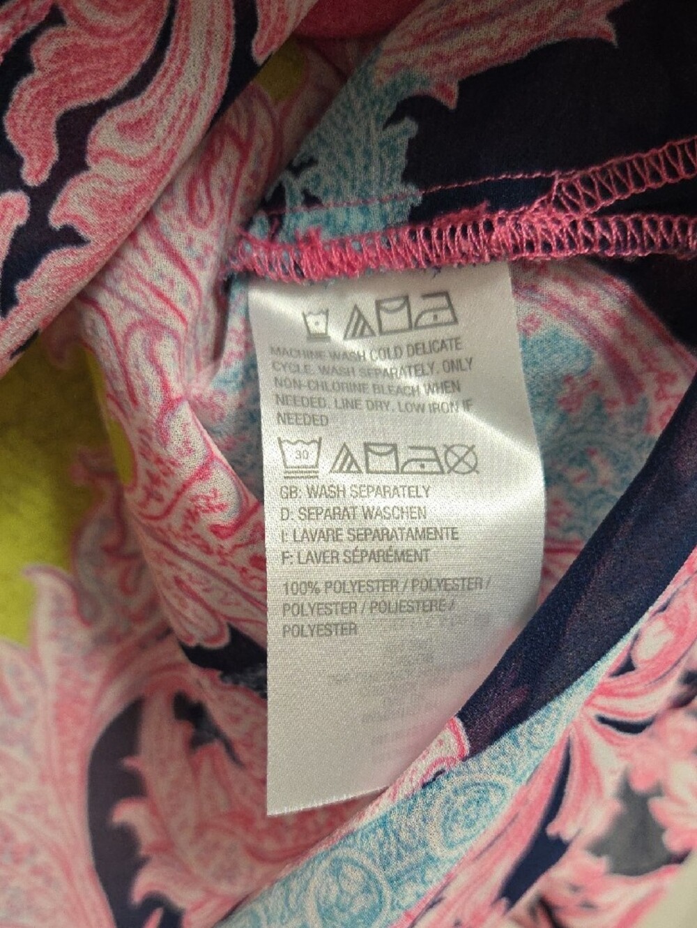 Belle by Kim Gravel Multicolor V-Neck Tunic Top - Picture 4 of 5